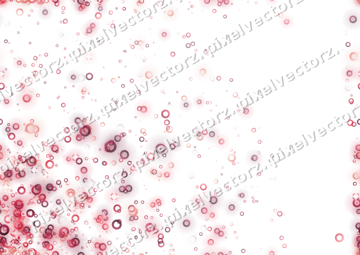Nahtloser Glitzerfächer aus Ringen in Rosa auf transparentem Grund
