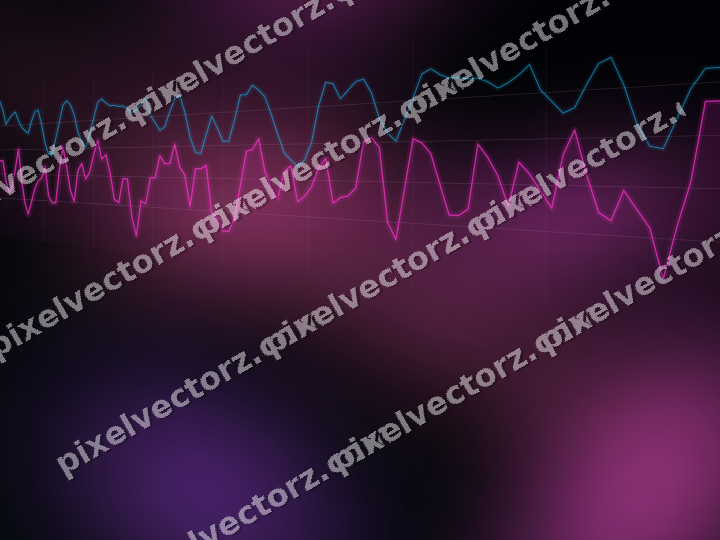 Leuchtender Neon Diagramm Hintergrund in Magenta und Violett