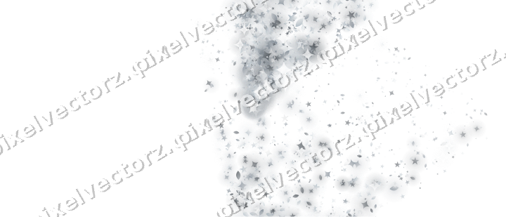Nahtloser Glitzerfächer aus Sternen und Funken auf transparentem Grund