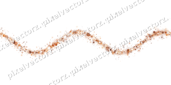 Nahtlose Glitzerwelle aus Sternen und Punkten auf transparentem Grund
