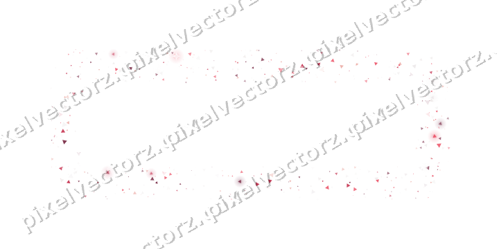 Nahtloser Glitzerrahmen aus Dreiecken in Rosa auf transparentem Grund