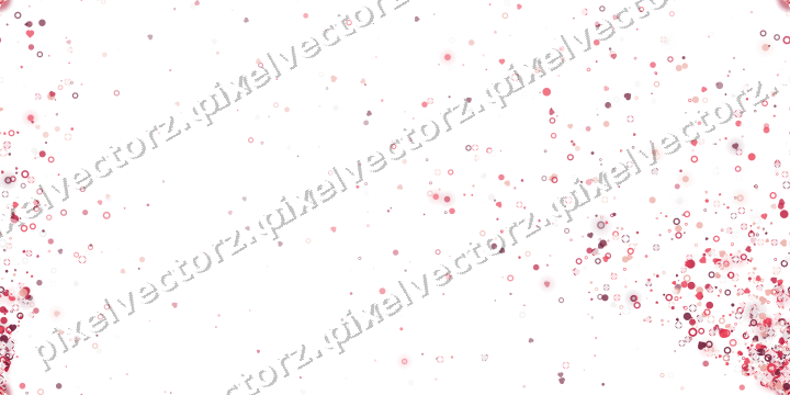 Nahtloser Glitzerfächer aus Herzen und Punkten auf transparentem Grund
