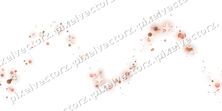 Nahtlose Glitzerwelle aus Herzen und Punkten auf transparentem Grund
