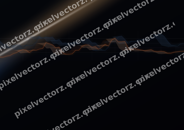 Leuchtender Neon Diagramm Hintergrund in Blau und Orange