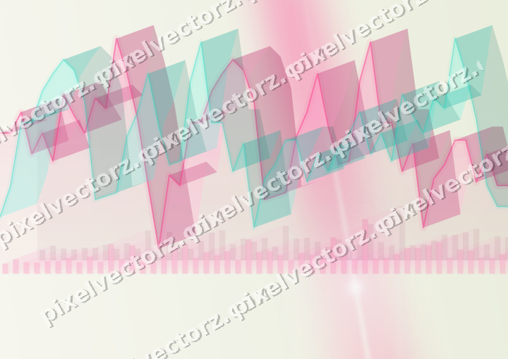 Zarter Pastell Diagramm Hintergrund in Rosa und Orange