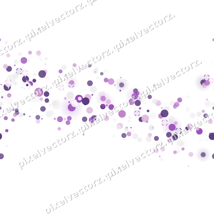Nahtloses Glitzerband aus Punkten in Violett auf transparentem Grund