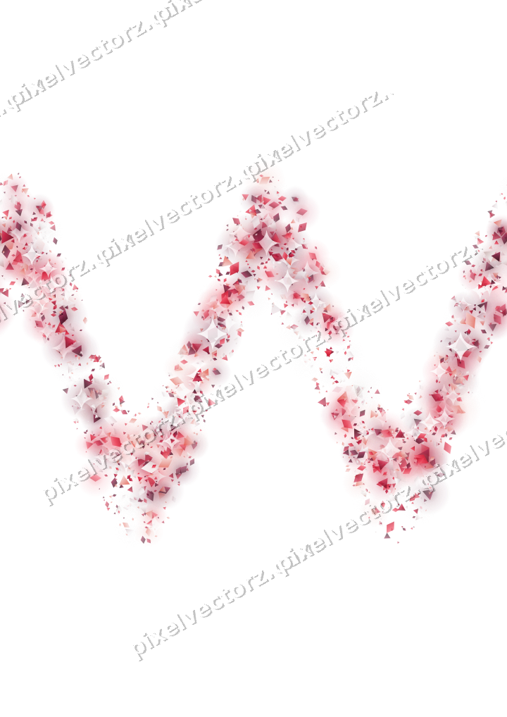 Nahtlose Glitzerwelle aus Rauten und Dreiecken auf transparentem Grund