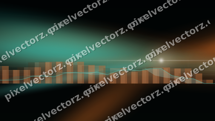 Leuchtender Neon Diagramm Hintergrund in Orange und Petrol