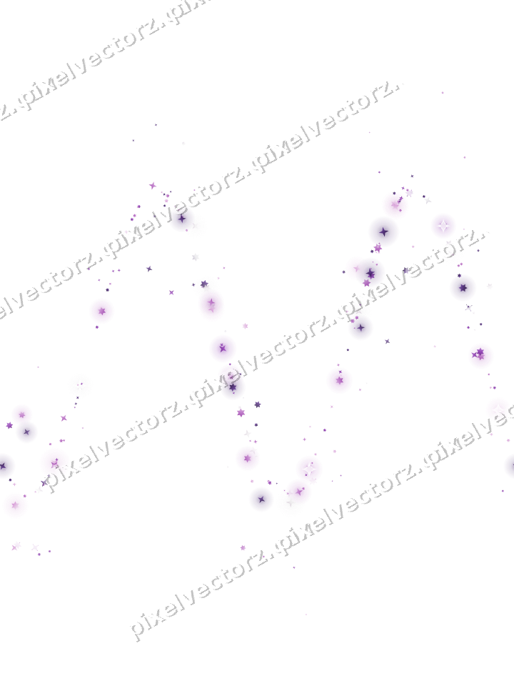 Nahtlose Glitzerwelle aus Sternen in Violett auf transparentem Grund