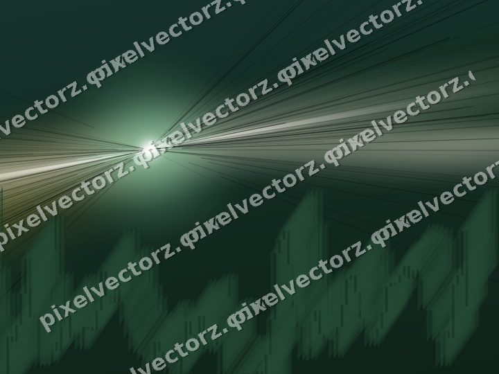 Leuchtender Neon Diagramm Hintergrund in Dunkelgrün und Bernstein