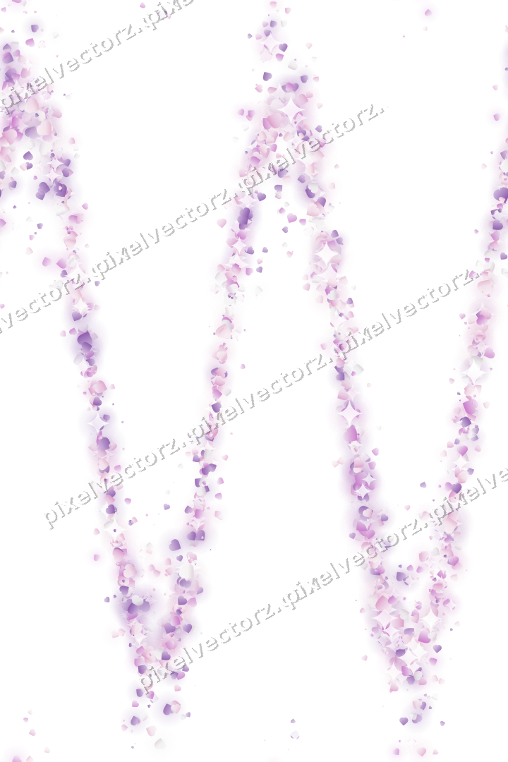Nahtlose Glitzerwelle aus Herzen in Magenta auf transparentem Grund
