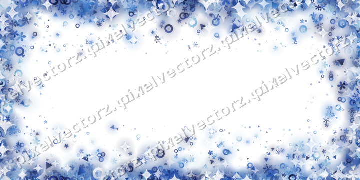 Nahtlose Glitzervignette in Blau und Türkis auf transparentem Grund