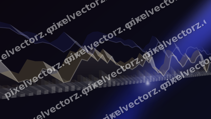 Leuchtender Neon Diagramm Hintergrund in Blau und Bernstein