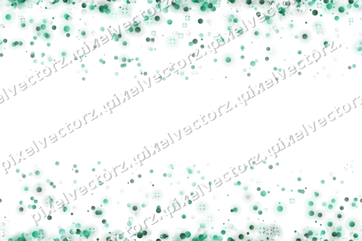 Nahtloser Randglitzer aus Punkten auf transparentem Grund
