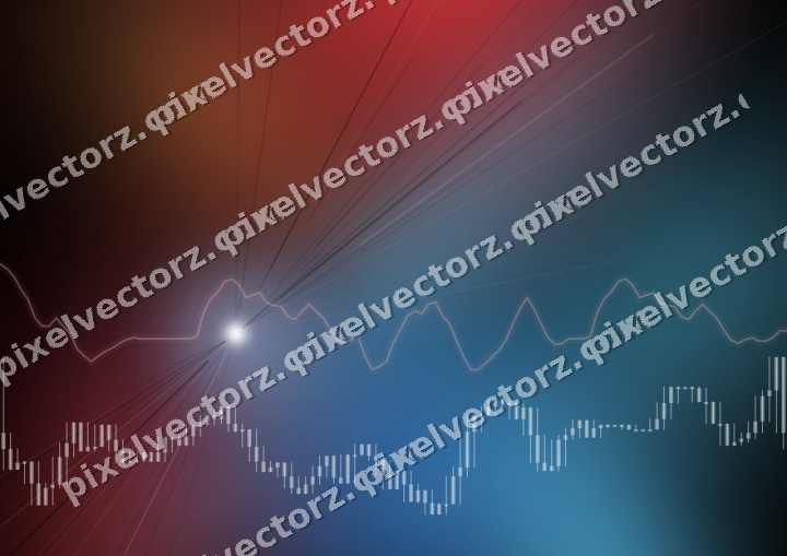 Leuchtender Neon Diagramm Hintergrund in Blau und Rot