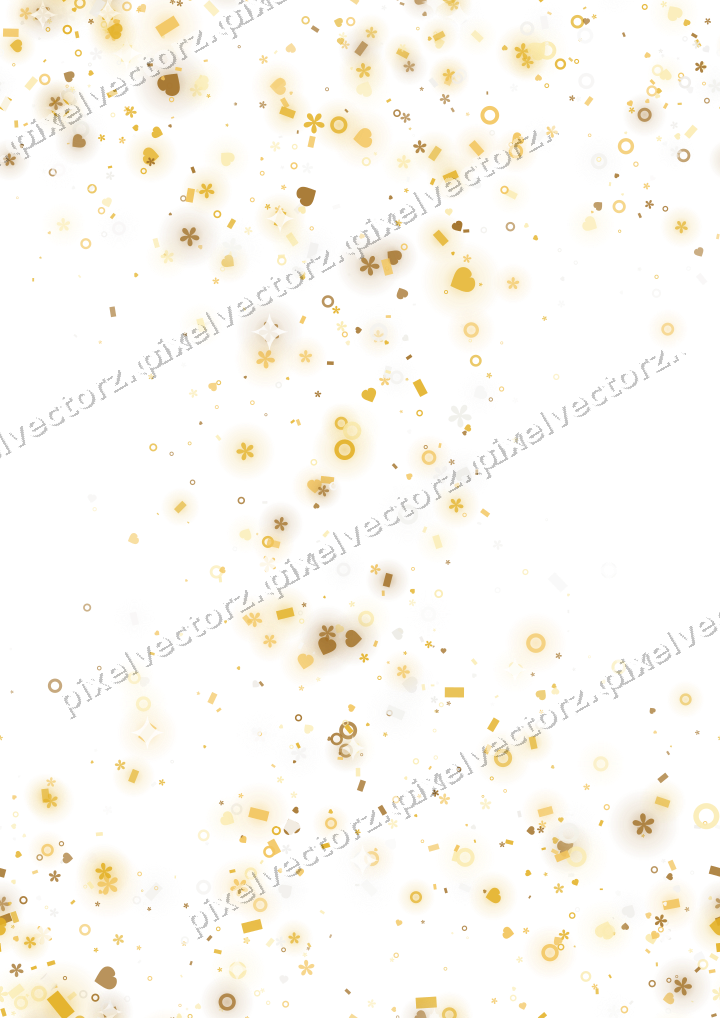 Nahtloser Glitzerkranz aus Herzen und Blüten auf transparentem Grund