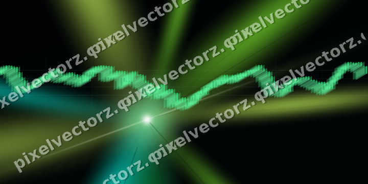Leuchtender Neon Diagramm Hintergrund in Grün und Limette