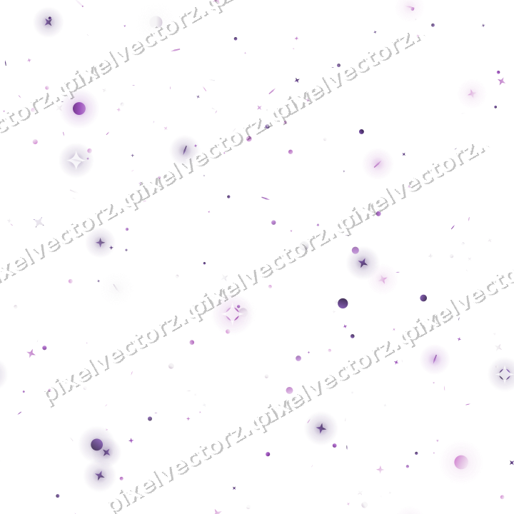 Nahtlose Glitzerstreuung in Violett auf transparentem Grund