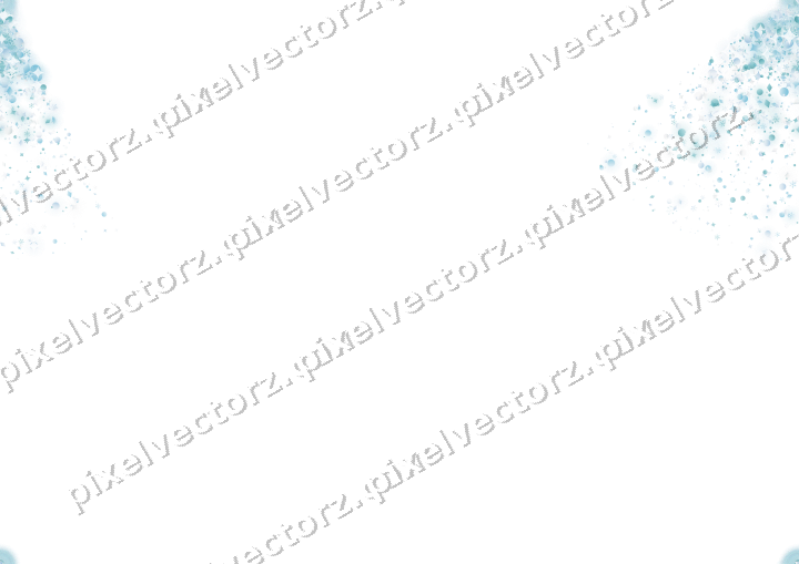 Nahtloser Glitzerfächer in Türkis auf transparentem Grund