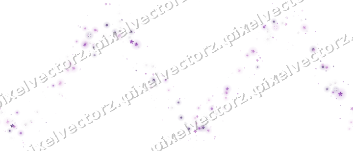 Nahtlose Glitzerwelle aus Blüten in Violett auf transparentem Grund