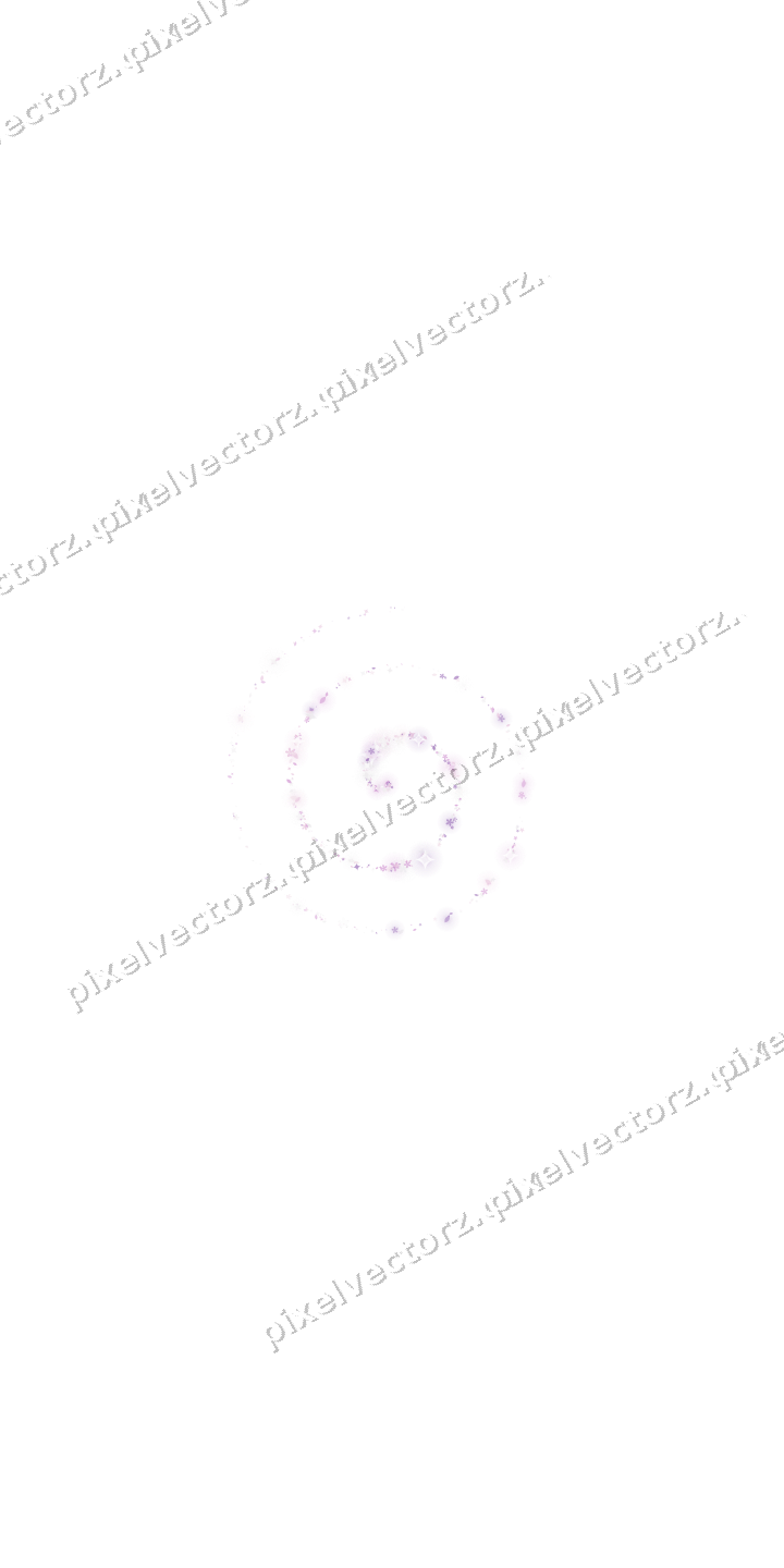 Nahtlose Glitzerspirale aus Funken und Blüten auf transparentem Grund