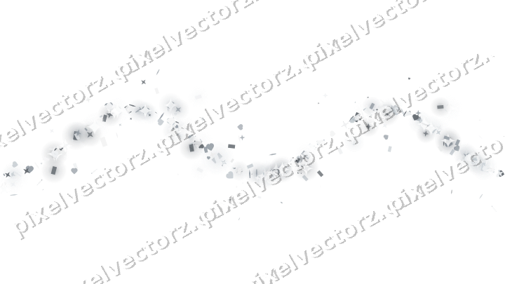 Nahtlose Glitzerwelle aus Sternen und Herzen auf transparentem Grund
