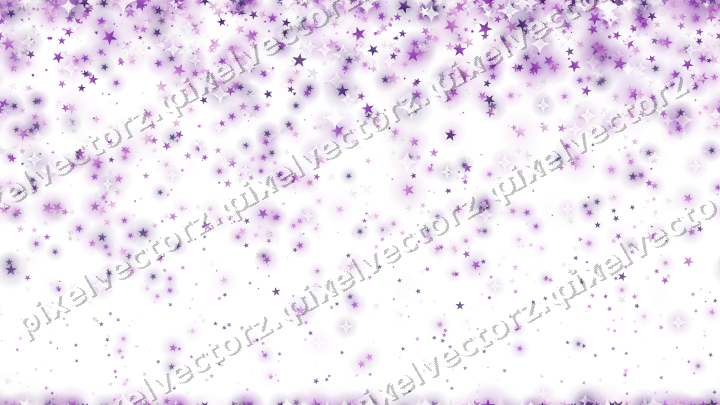 Nahtloser Glitzerregen aus Sternen in Violett auf transparentem Grund