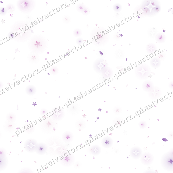 Nahtloser Glitzerkranz aus Funken und Blüten auf transparentem Grund