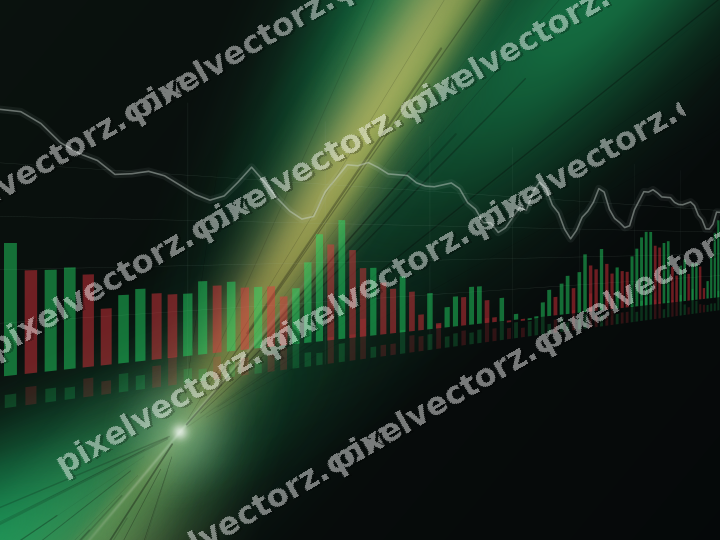 Leuchtender Neon Diagramm Hintergrund in Grün und Bernstein