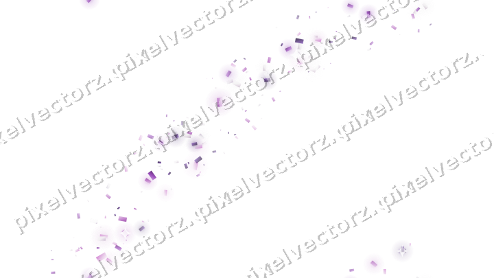 Nahtloser Glitzerbogen aus Konfetti in Violett auf transparentem Grund