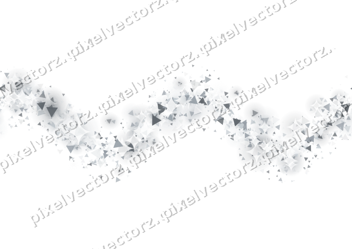 Nahtlose Glitzerwelle aus Dreiecken auf transparentem Grund