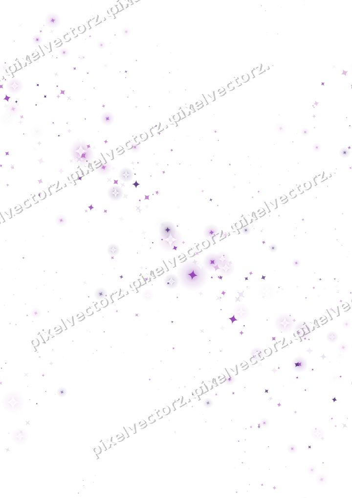 Nahtloses Glitzerband aus Funken in Violett auf transparentem Grund