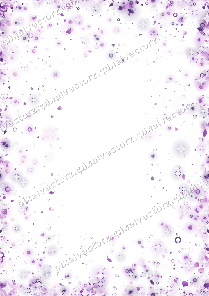 Nahtlose Glitzervignette in Violett auf transparentem Grund