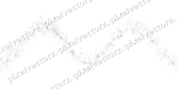 Nahtlose Glitzerwelle aus Sternen und Funken auf transparentem Grund