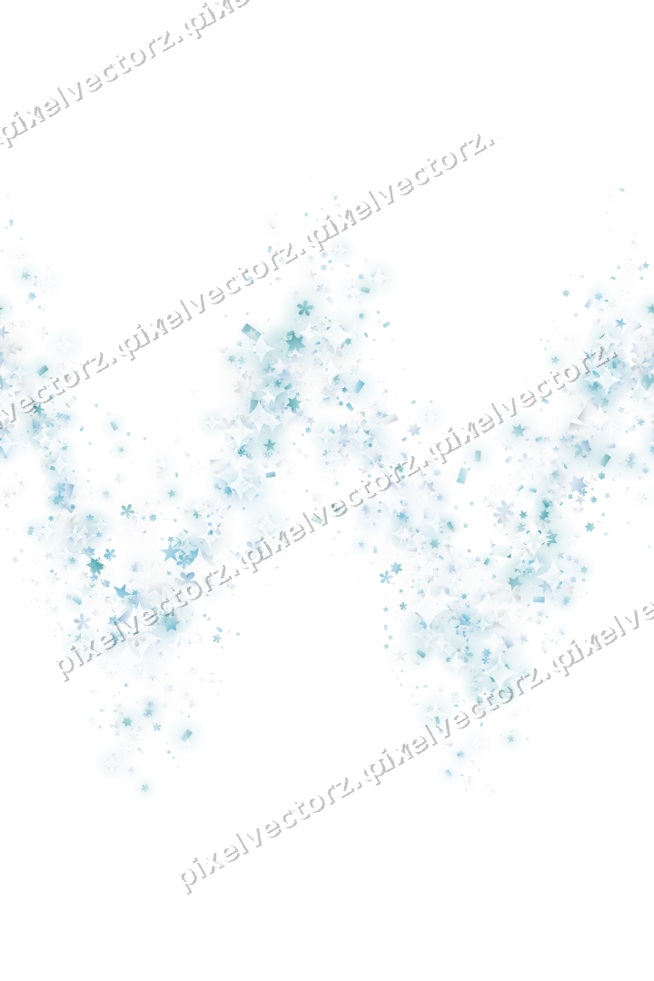 Nahtlose Glitzerwelle aus Sternen und Blüten auf transparentem Grund
