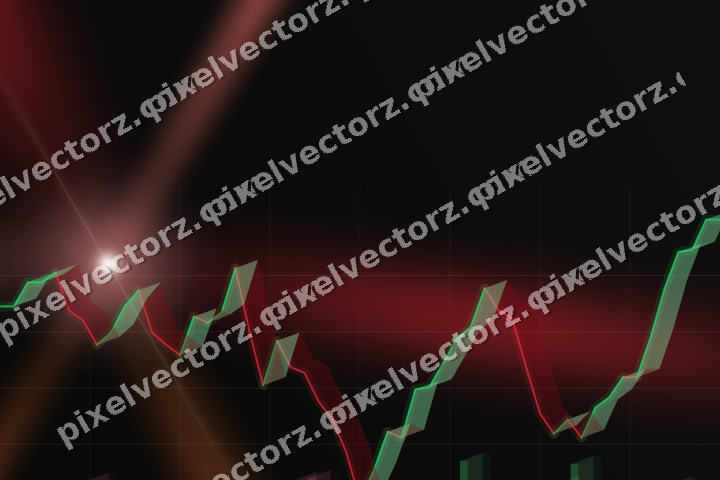 Leuchtender Neon Diagramm Hintergrund in Rot und Bernstein