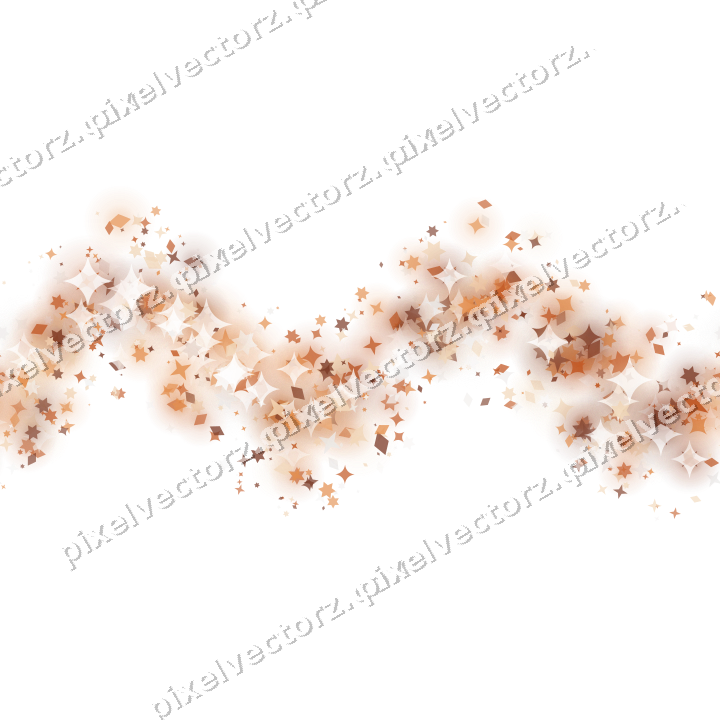 Nahtlose Glitzerwelle aus Sternen und Funken auf transparentem Grund
