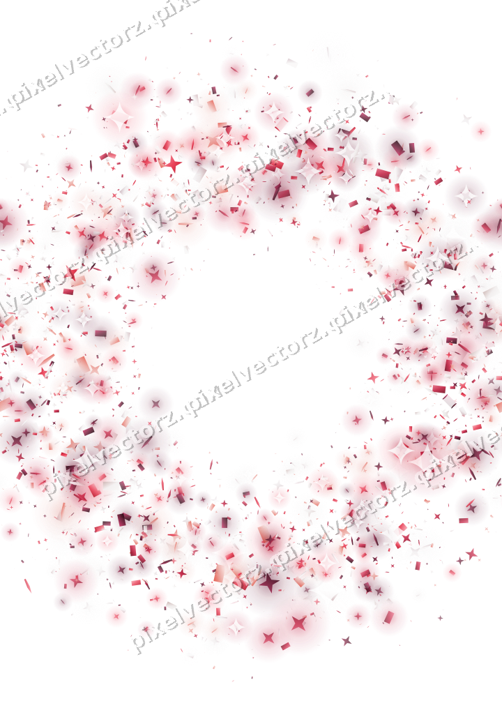 Nahtloser Glitzerkranz in Rosa und Rot auf transparentem Grund