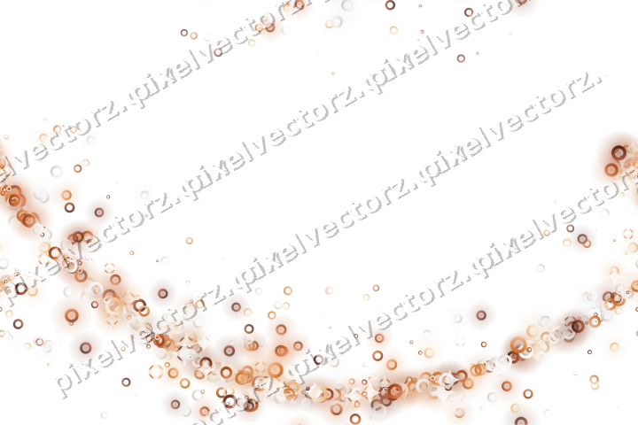 Nahtloser Glitzerbogen aus Ringen auf transparentem Grund