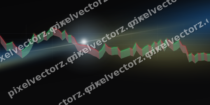 Leuchtender Neon Diagramm Hintergrund in Blau und Gelb