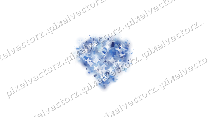 Nahtloses Glitzerherz aus Sternen und Funken auf transparentem Grund