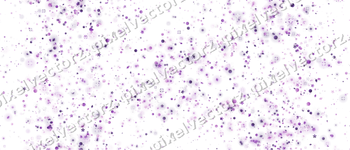 Nahtloser Glitzerkranz aus Blüten und Punkten auf transparentem Grund