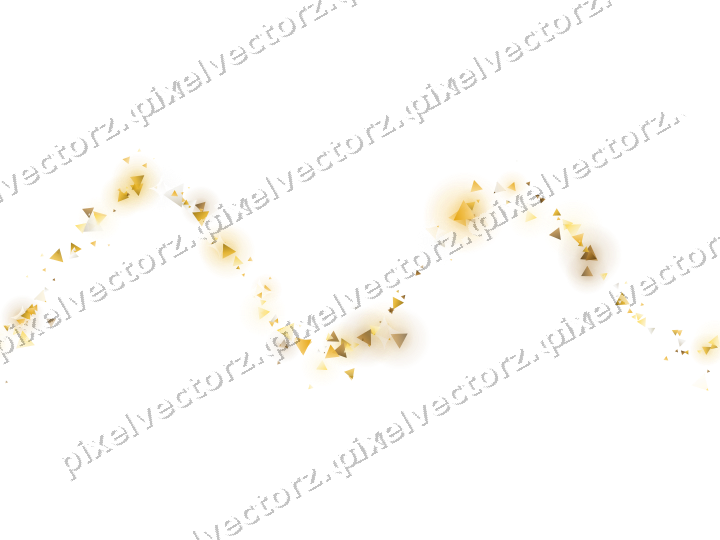 Nahtlose Glitzerwelle aus Dreiecken auf transparentem Grund