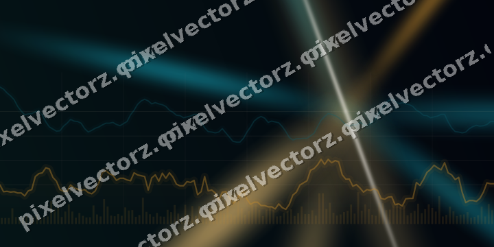 Leuchtender Neon Diagramm Hintergrund in Bernstein und Petrol