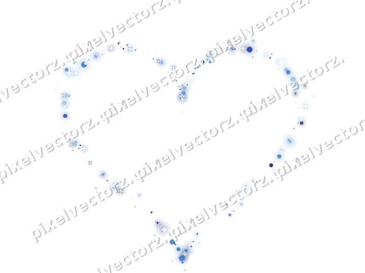 Nahtloses Glitzerherz in Blau und Türkis auf transparentem Grund