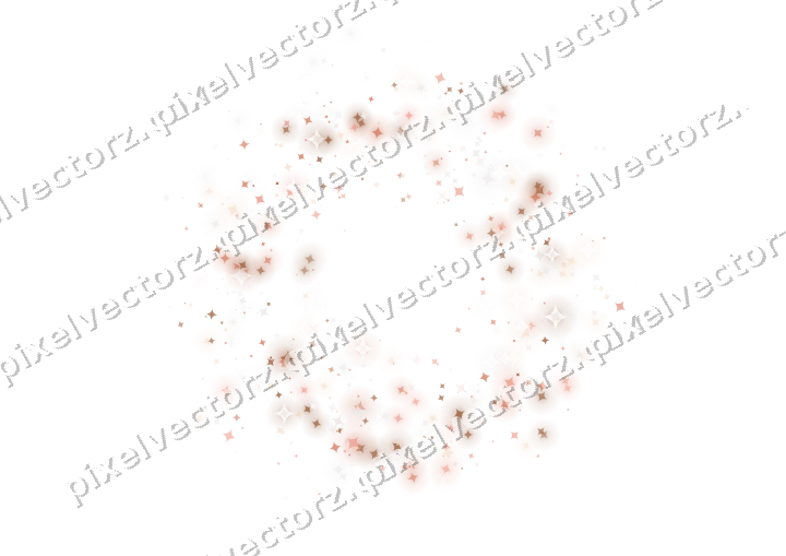 Nahtloser Glitzerkranz aus Funken in Orange auf transparentem Grund
