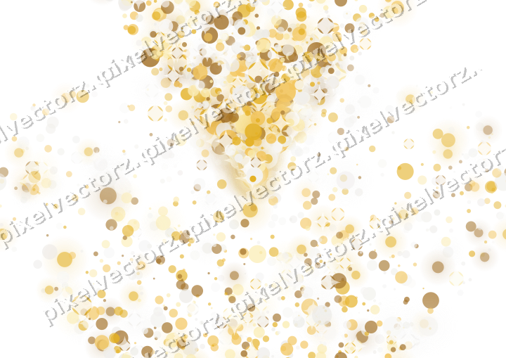 Nahtloser Glitzerfächer aus Punkten auf transparentem Grund