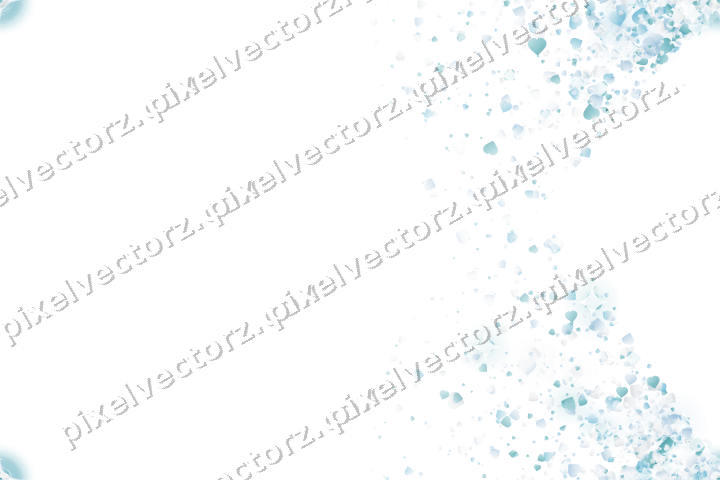 Nahtloser Glitzerfächer aus Herzen in Türkis auf transparentem Grund