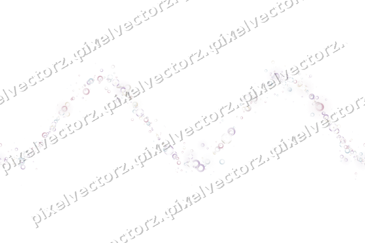 Nahtlose Glitzerwelle aus Ringen in Blassrosa auf transparentem Grund