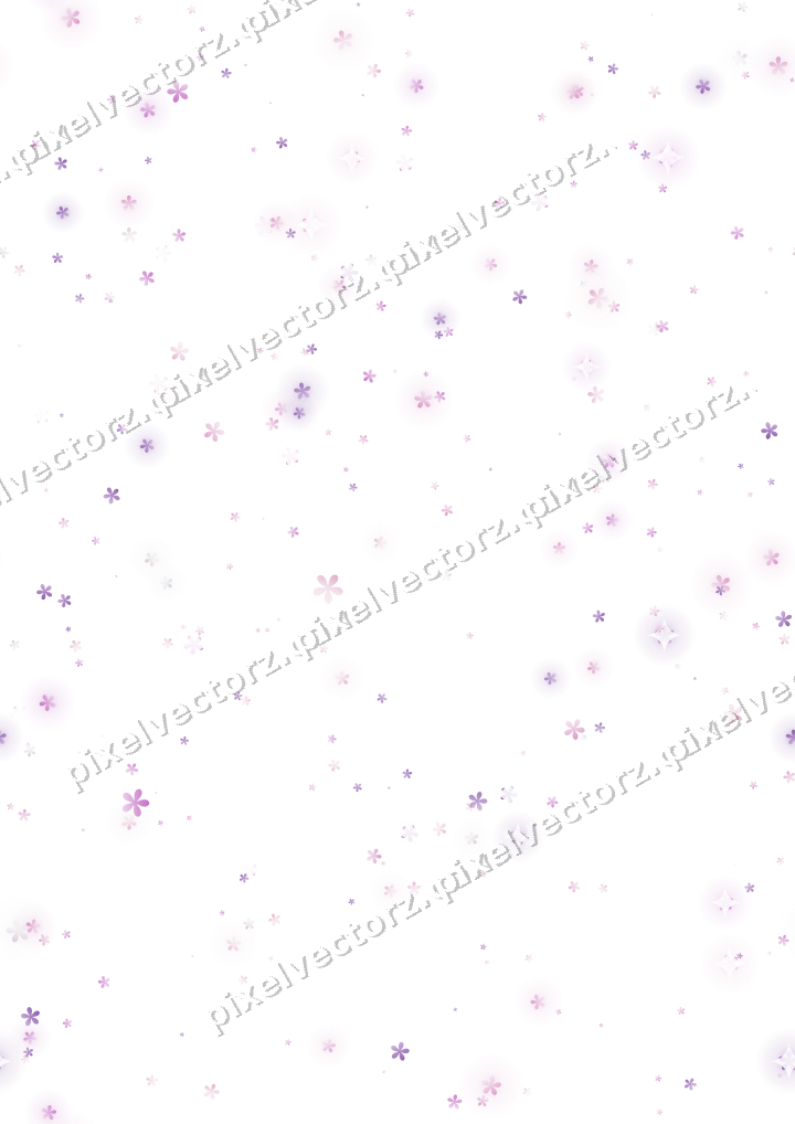 Nahtlose Glitzerstreuung aus Blüten in Magenta auf transparentem Grund